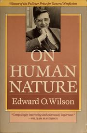 Cover of: On human nature by Edward Osborne Wilson