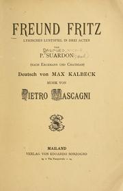 Cover of: Freund Fritz by Pietro Mascagni