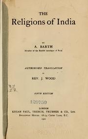 Cover of: The religions of India by Barth, Auguste