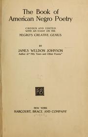Cover of: The book of American Negro poetry by by James Weldon Johnson.