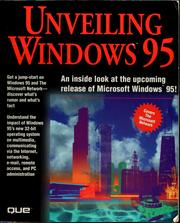 Cover of: Unveiling Windows 95