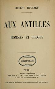 Cover of: Aux Antilles, hommes et choses