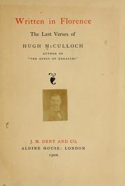 Written in Florence by McCulloch, Hugh