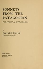 Cover of: Sonnets from the Patagonian: the street of little hotels