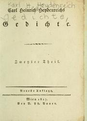 Cover of: Carl Heinrich Heydenreichs Gedichte by Karl Heinrich Heydenreich, Karl Heinrich Heydenreich