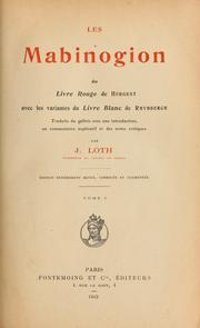 Cover of: Les Mabinogion du Livre rouge de Hergest avec les variantes du Livre blanc de Rhydderch
