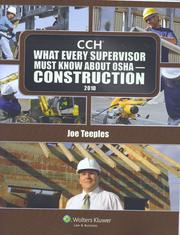 Cover of: What Every Supervisor Must Know About OSHA - Construction by Joe Teeples