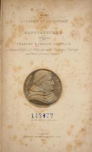 Cover of: On the economy of machinery and manufactures by Charles Babbage