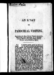 An essay on parochial visiting by William Stewart Darling