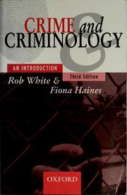 Cover of: Crime and criminology by R. D. White