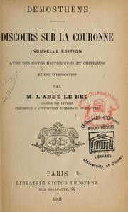 Cover of: Discours sur la couronne