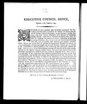 Cover of: [Circular]: whereas divers persons have heretofore petitioned His Excellency the Governor in Council, for grants of various parcels of the vacant lands of the Crown ...