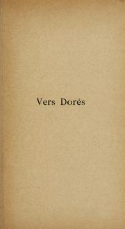 Cover of: Vers dorés