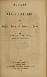 Cover of: African Bible pictures | Morris Officer