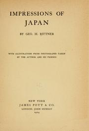 Cover of: Impressions of Japan by George H. Rittner