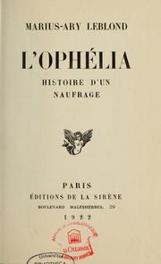 Cover of: L'Ophélia: histoire d'un naufrage