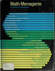 Cover of: Math menagerie by Robert Rudstone Kadesch