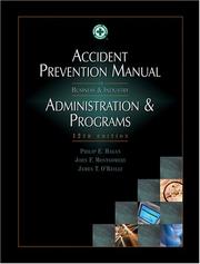Cover of: Accident Prevention Manual for Business & Industry: Administration & Programs (Occupational Safety and Health) (Occupational Safety and Health Series (Chicago, Ill.).)