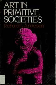 Cover of: Art in primitive societies