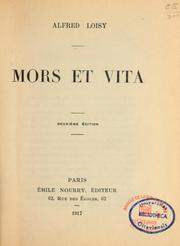 Cover of: Mors et vita by Alfred Firmin Loisy