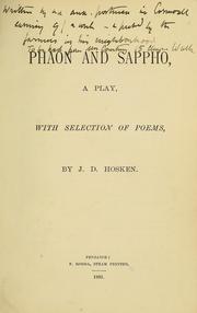 Phaon and Sappho by James Dryden Hosken