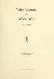 Cover of: Yates County in the world war, 1917-1918