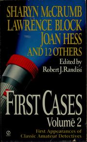 Cover of: First cases, vol. 2 by edited by Robert J. Randisi.