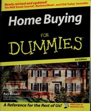 Cover of: Home buying for dummies by Eric Tyson