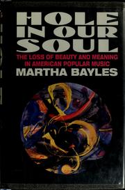 Cover of: Hole in our soul by Martha Bayles