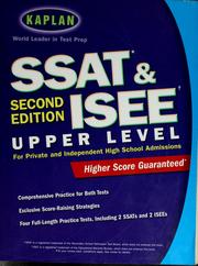 Cover of: SSAT & ISEE upper level by Joanna Cohen, Joanna Cohen
