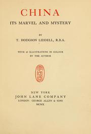 Cover of: China, its marvel and mystery