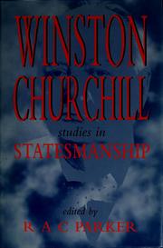 Cover of: Winston Churchill: studies in statesmanship