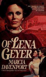 Cover of: Of Lena Geyer