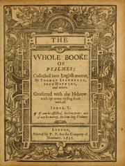 Cover of: The Whole booke of Psalmes collected into English meeter