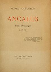 Cover of: Ancaeus: poème dramatique (1885-87)