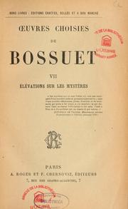 Cover of: Elévations sur les mystères by Jacques Bénigne Bossuet