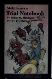 Cover of: McElhaney's trial notebook