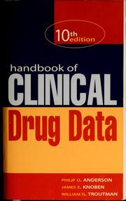 Cover of: Handbook of clinical drug data.