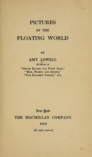 Cover of: Pictures of the floating world by Amy Lowell