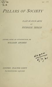 Cover of: Pillars of society: play in four acts