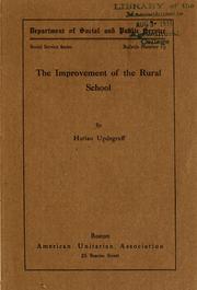 Cover of: The improvement of the rural school by Harlan Updegraff