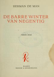 Cover of: De barre winter van Negentig