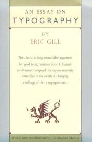 An essay on typography by Eric Gill