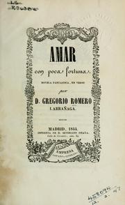 Cover of: Amar con poca fortuna: novela fantastica, en verso