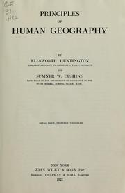 Cover of: Principles of human geography by Huntington, Ellsworth