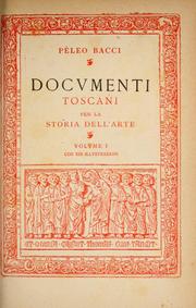 Cover of: Documenti toscani per la storia dell'arte