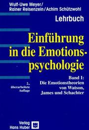 Cover of: Die Emotionstheorien von Watson, James und Schachter by 