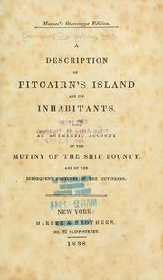 Cover of: A description of Pitcairn's Island and its inhabitants by John Barrow