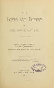 Cover of: The poets and poetry of Cecil County, Maryland.