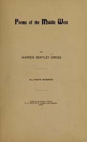Cover of: Poems of the middle west